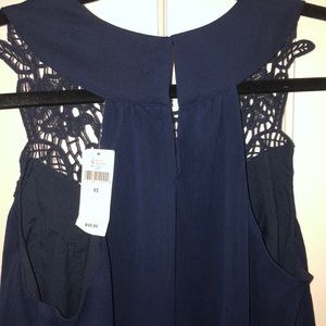 Navy lace Banana Republic Blouse\ Top.